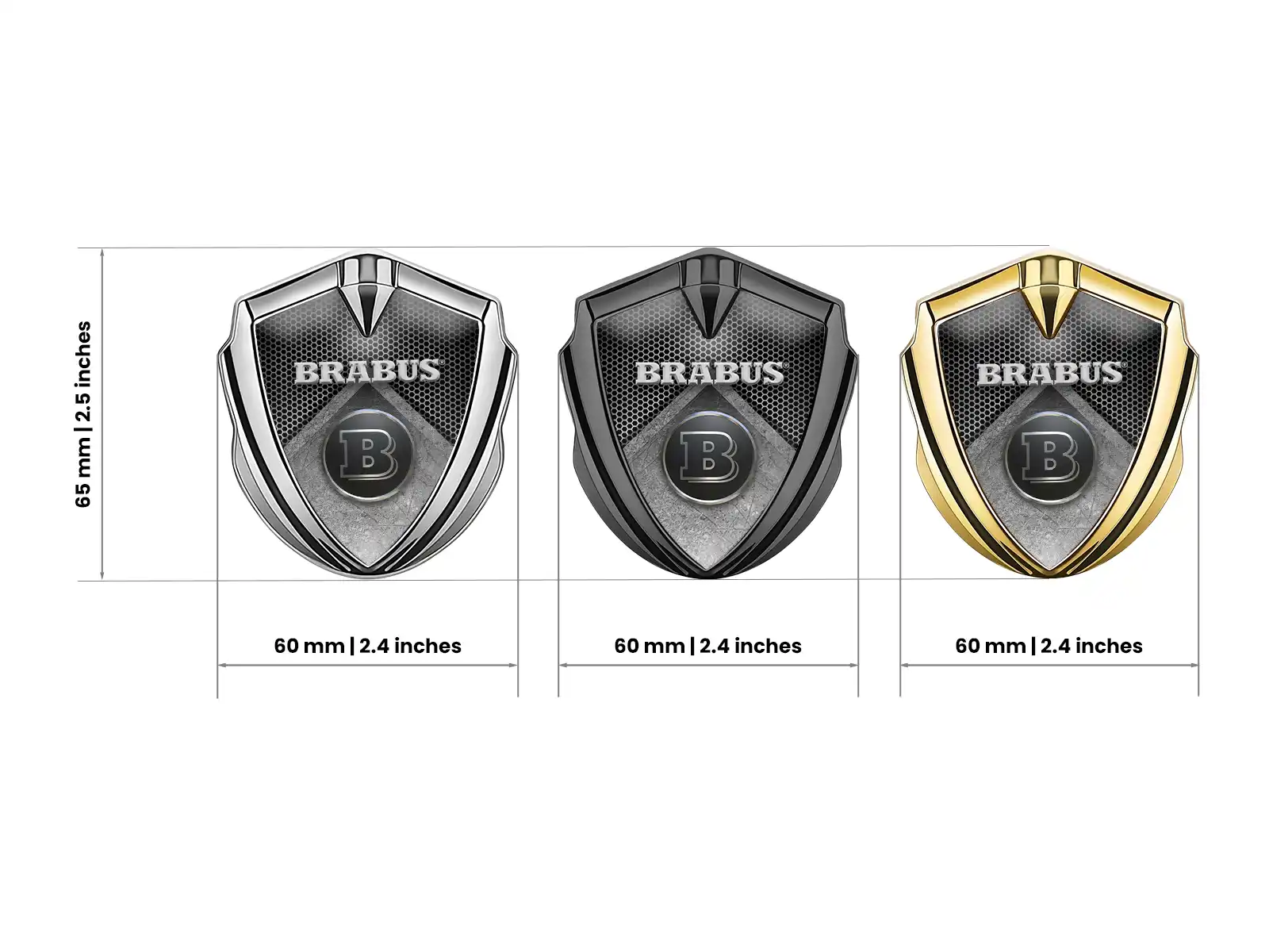 Brabus Abzeichen Selbstklebend Pro Stil Legierung Finish